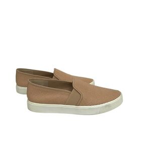 Vince Tan Perforated Slip-On Sneaker Size 7